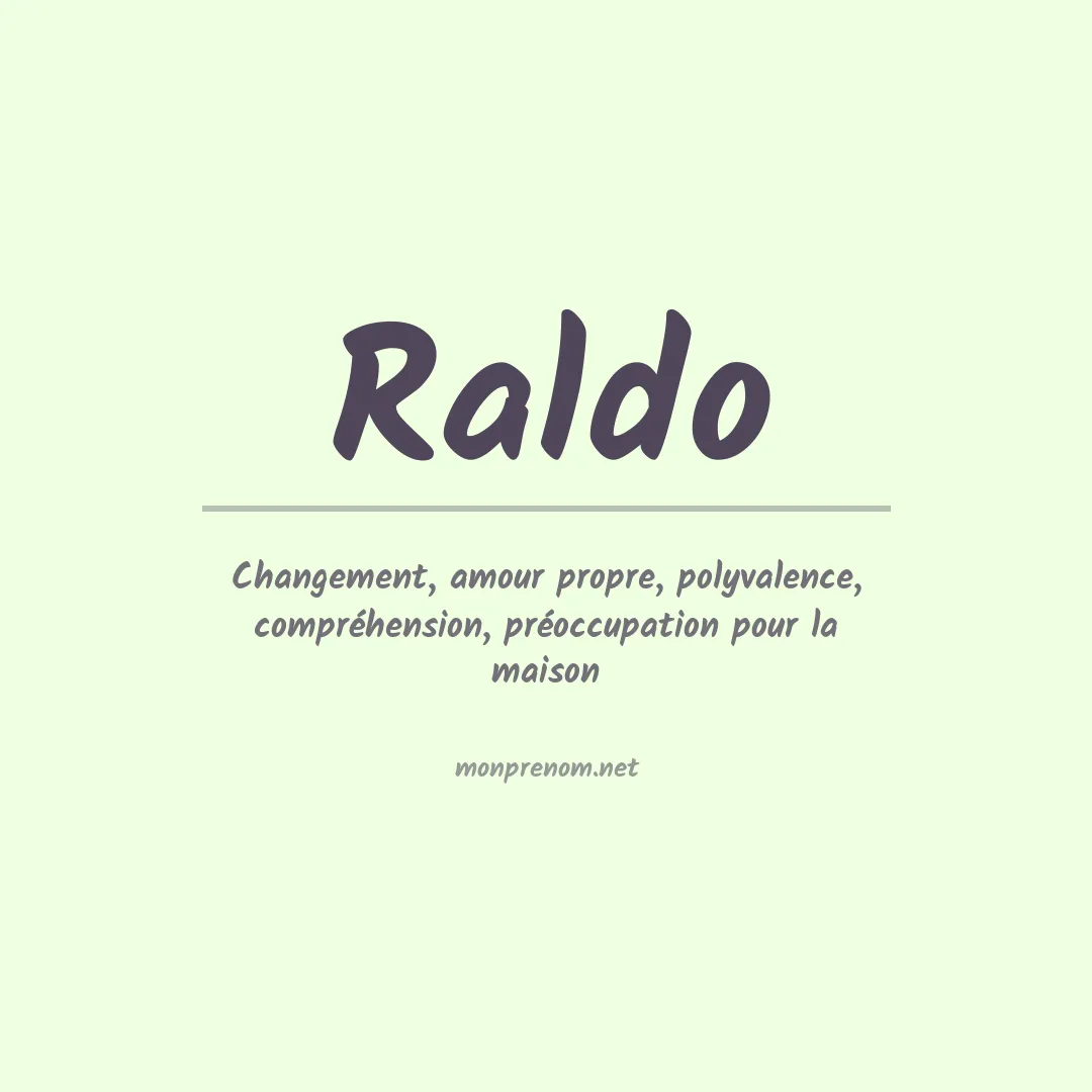Signification du prénom Raldo
