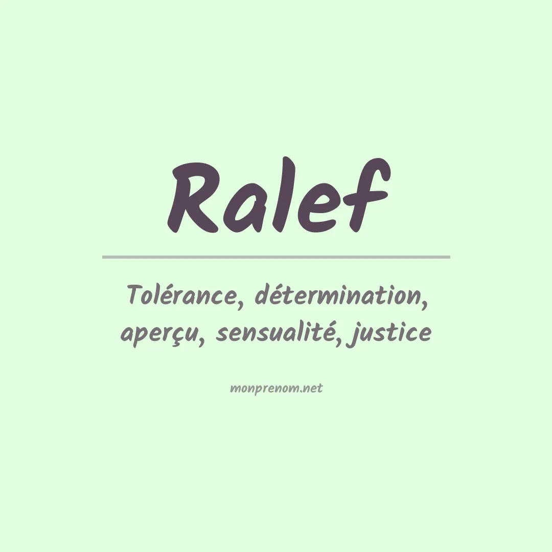 Signification du prénom Ralef