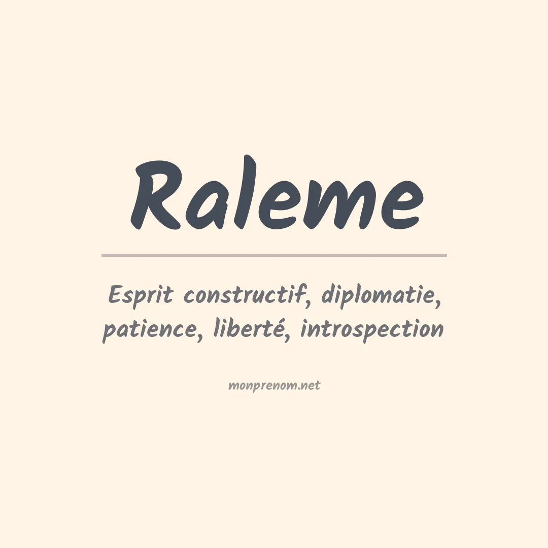 Prénom Raleme