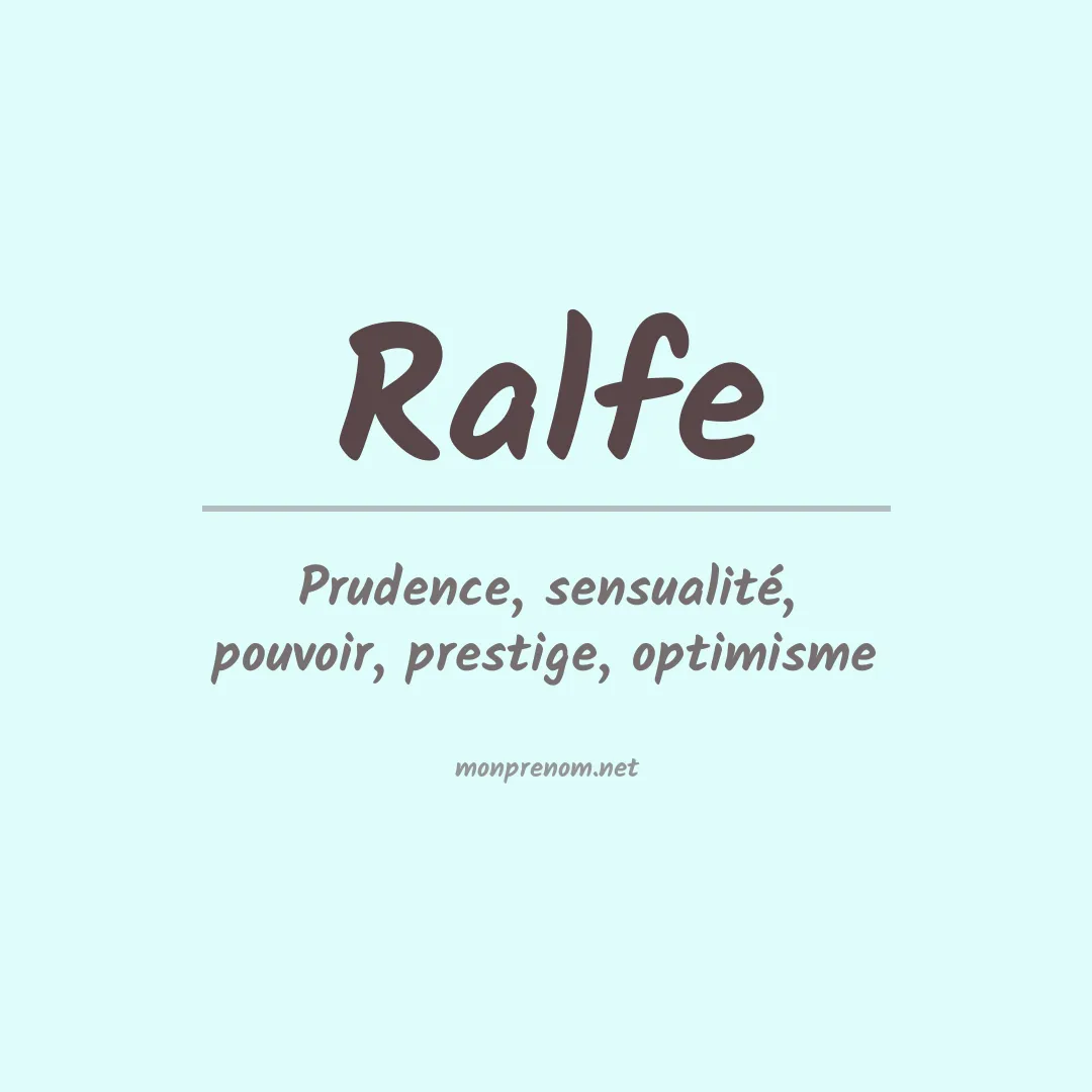Prénom Ralfe