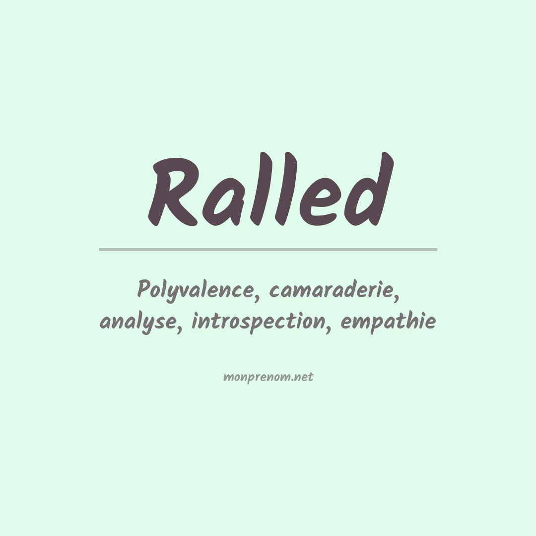 Prénom Ralled