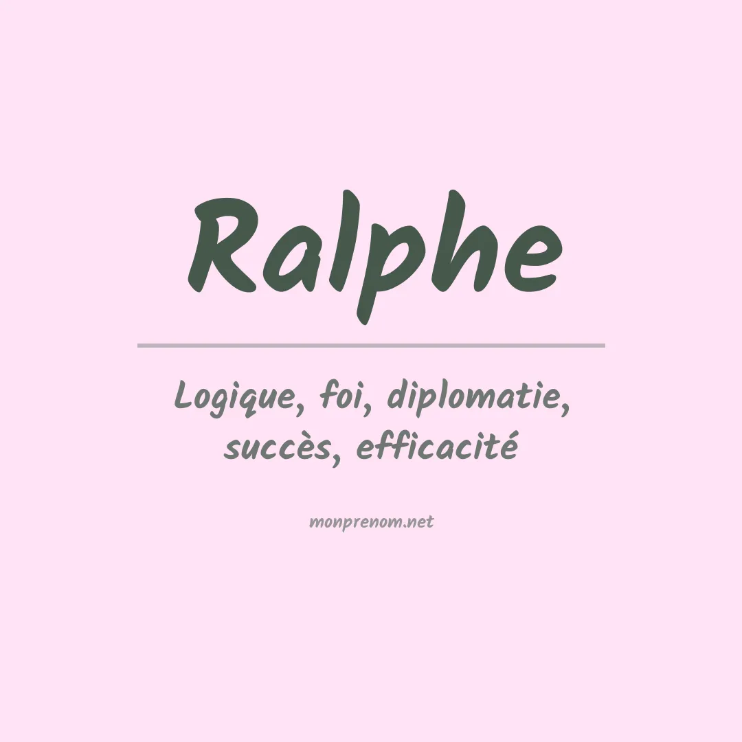 Prénom Ralphe