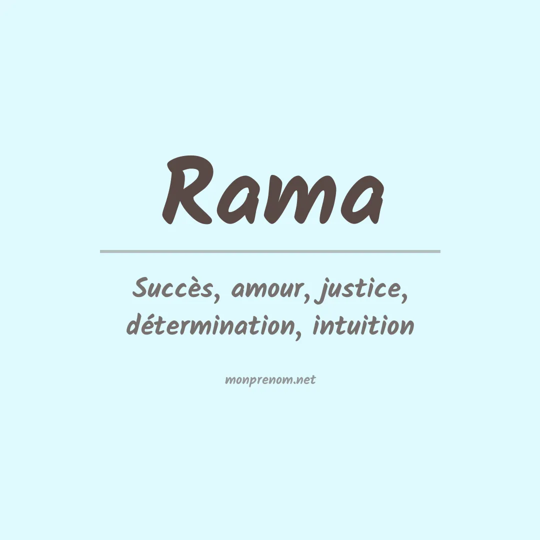 Prénom Rama