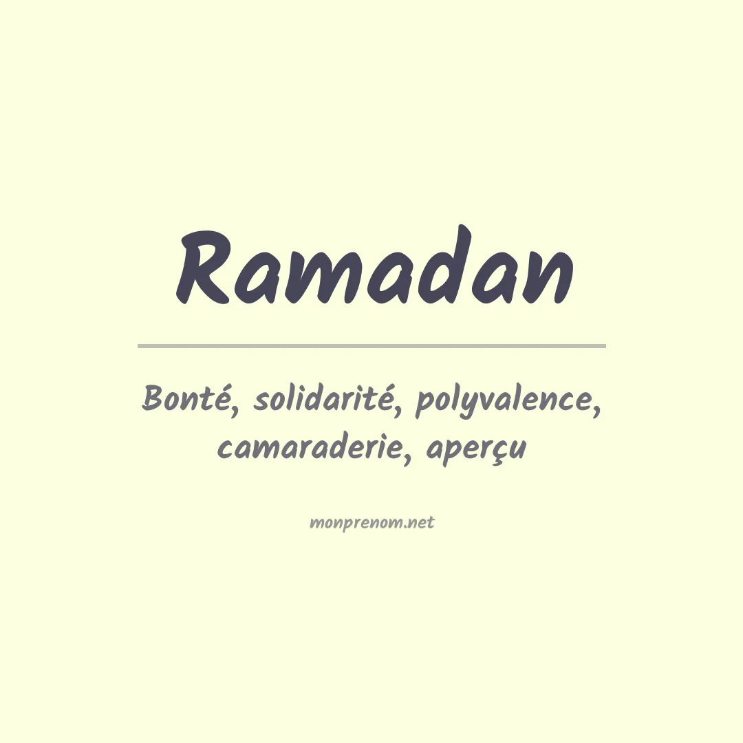 Prénom Ramadan