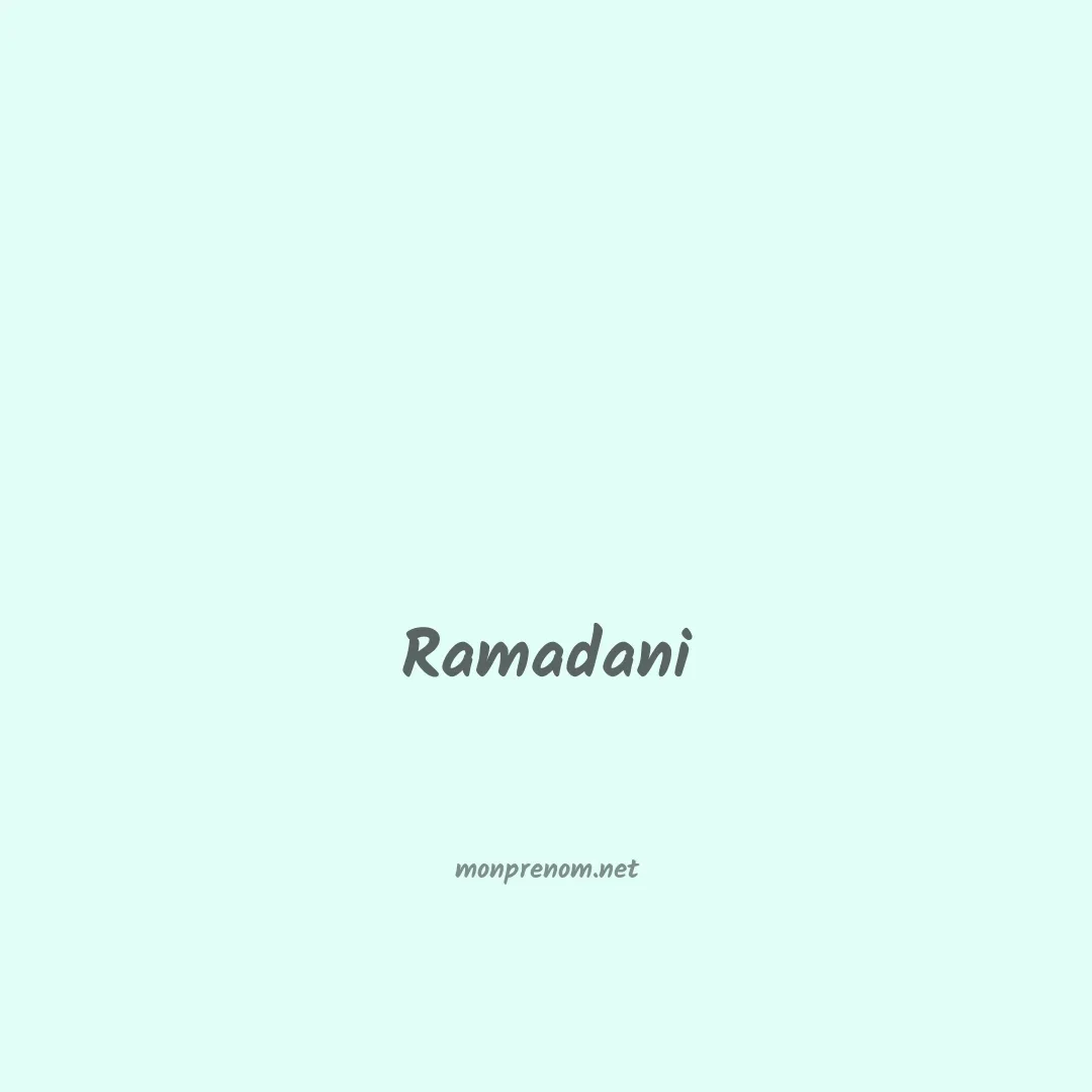 Ramadani en chinois