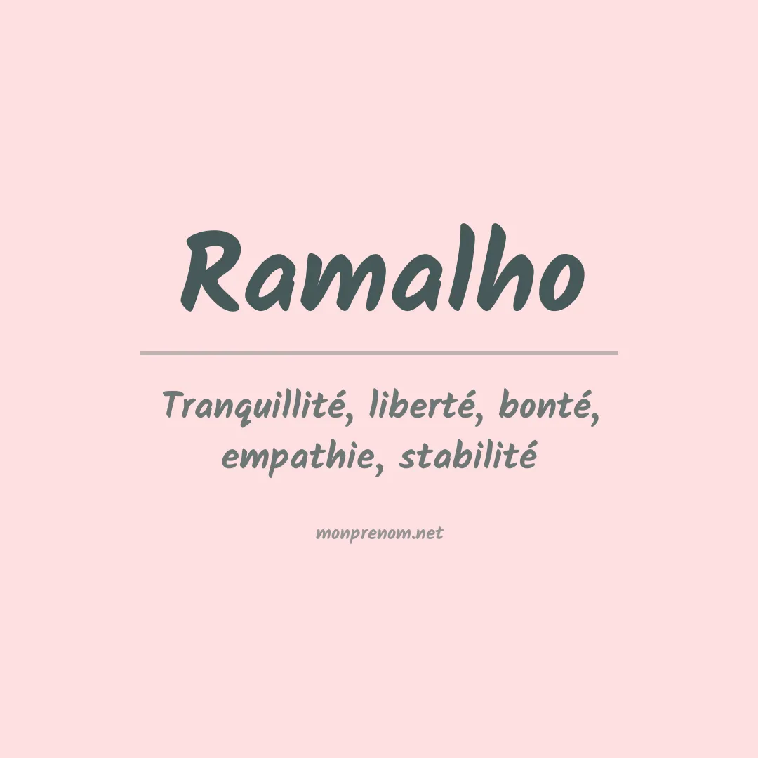 Prénom Ramalho