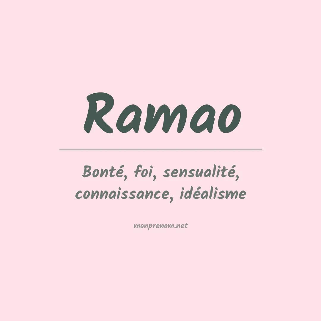 Prénom Ramao