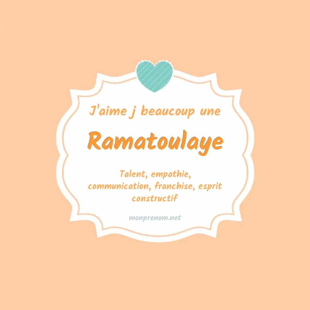 J'aime beaucoup Ramatoulaye