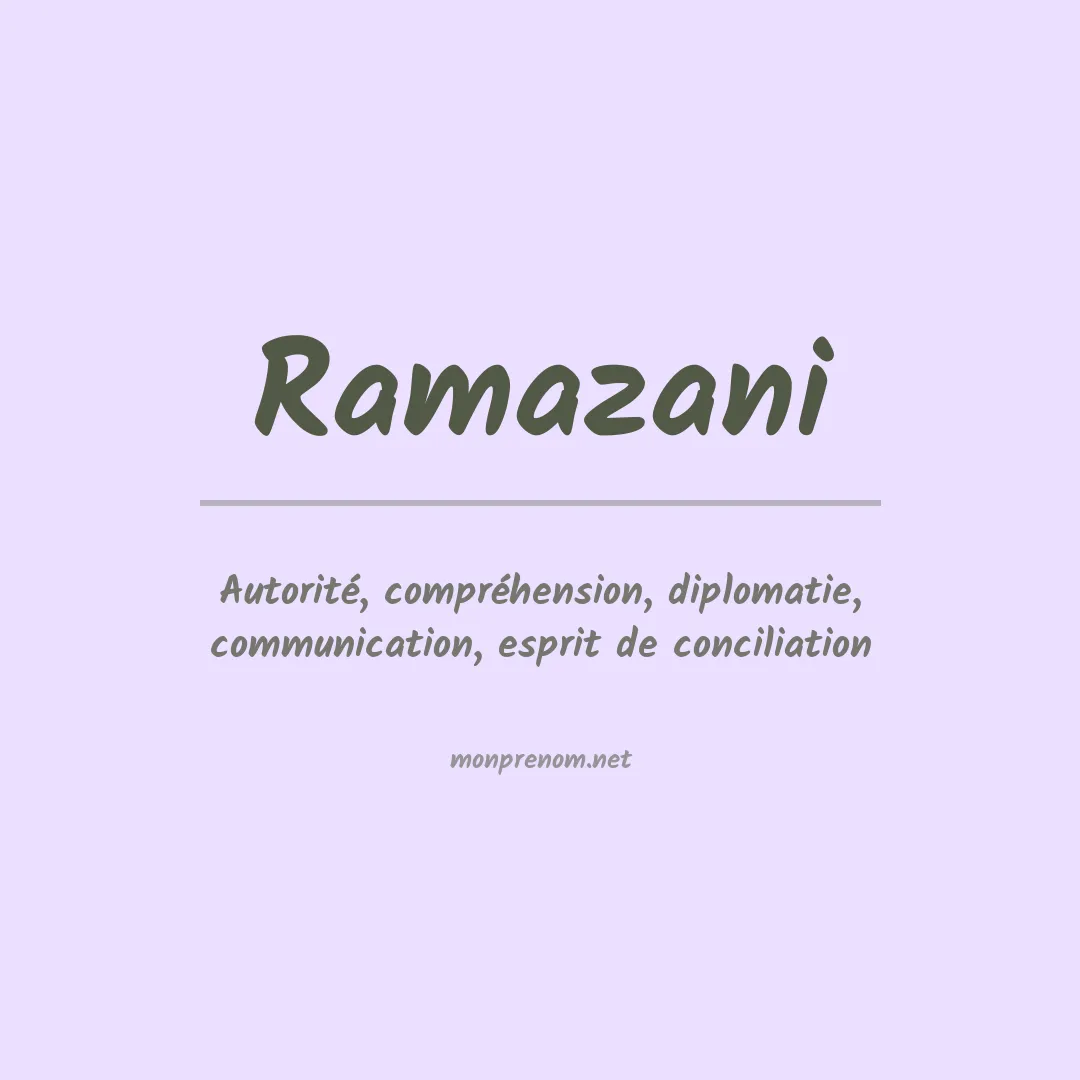Prénom Ramazani