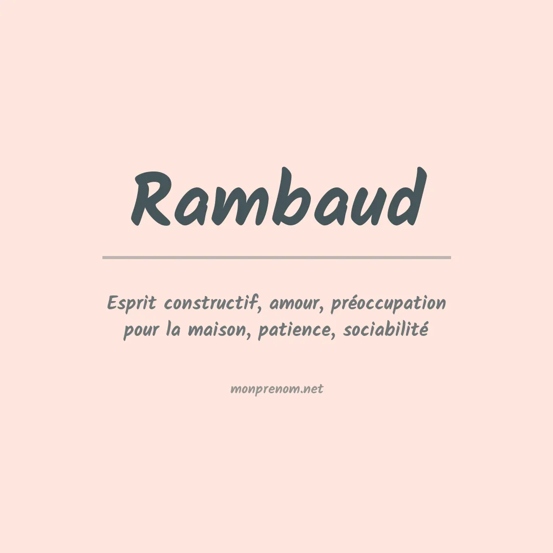 Prénom Rambaud