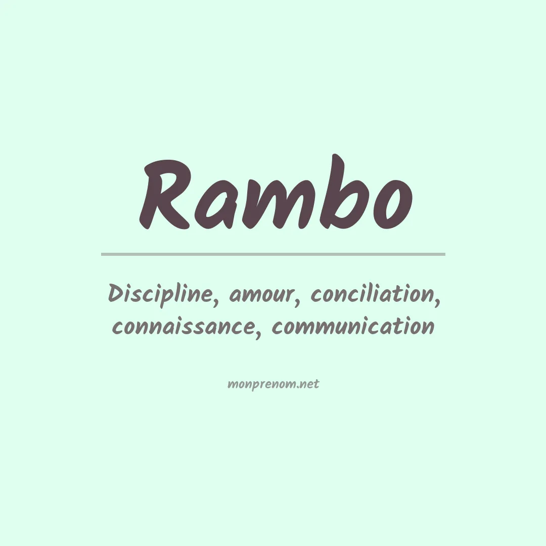 Prénom Rambo