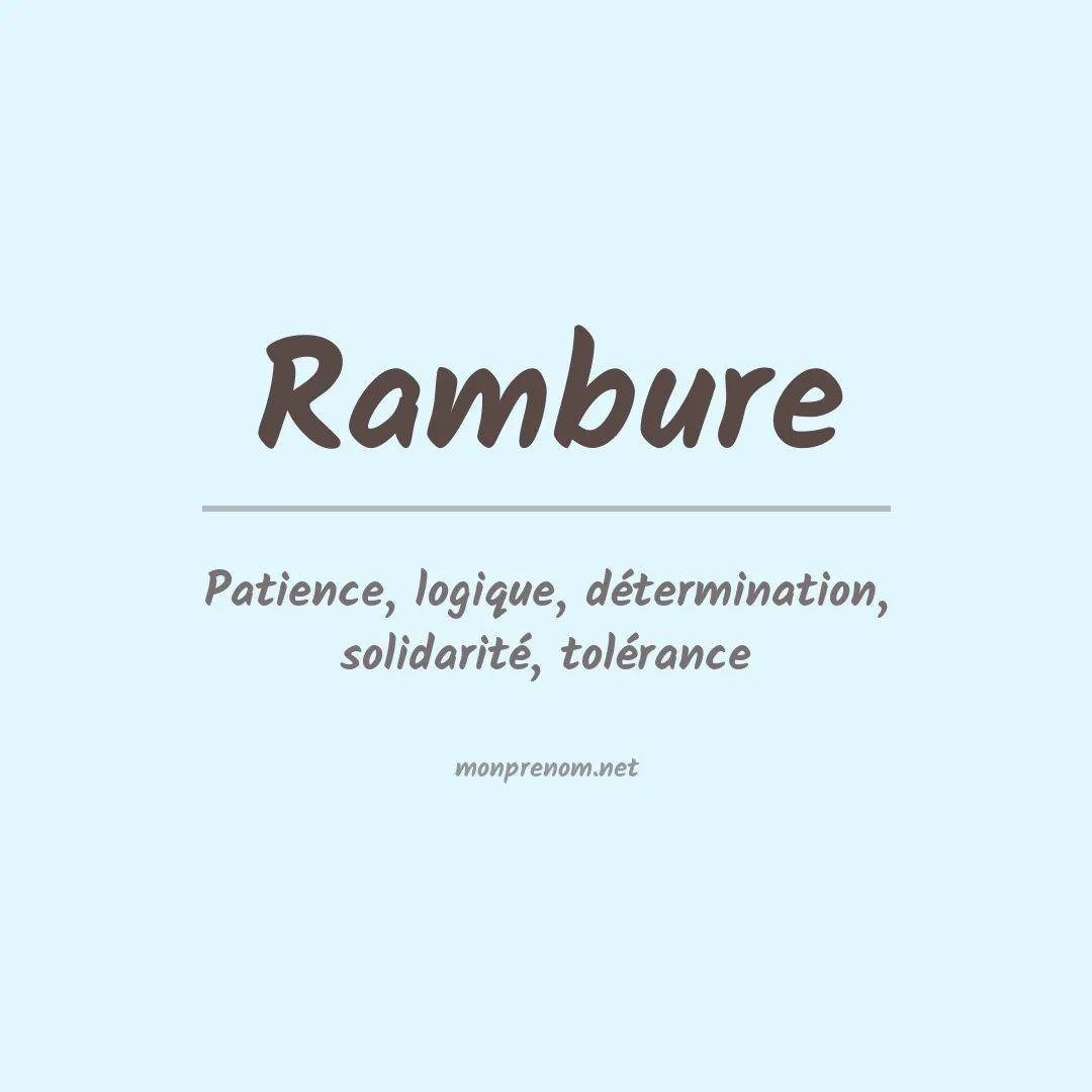 Signification du prénom Rambure