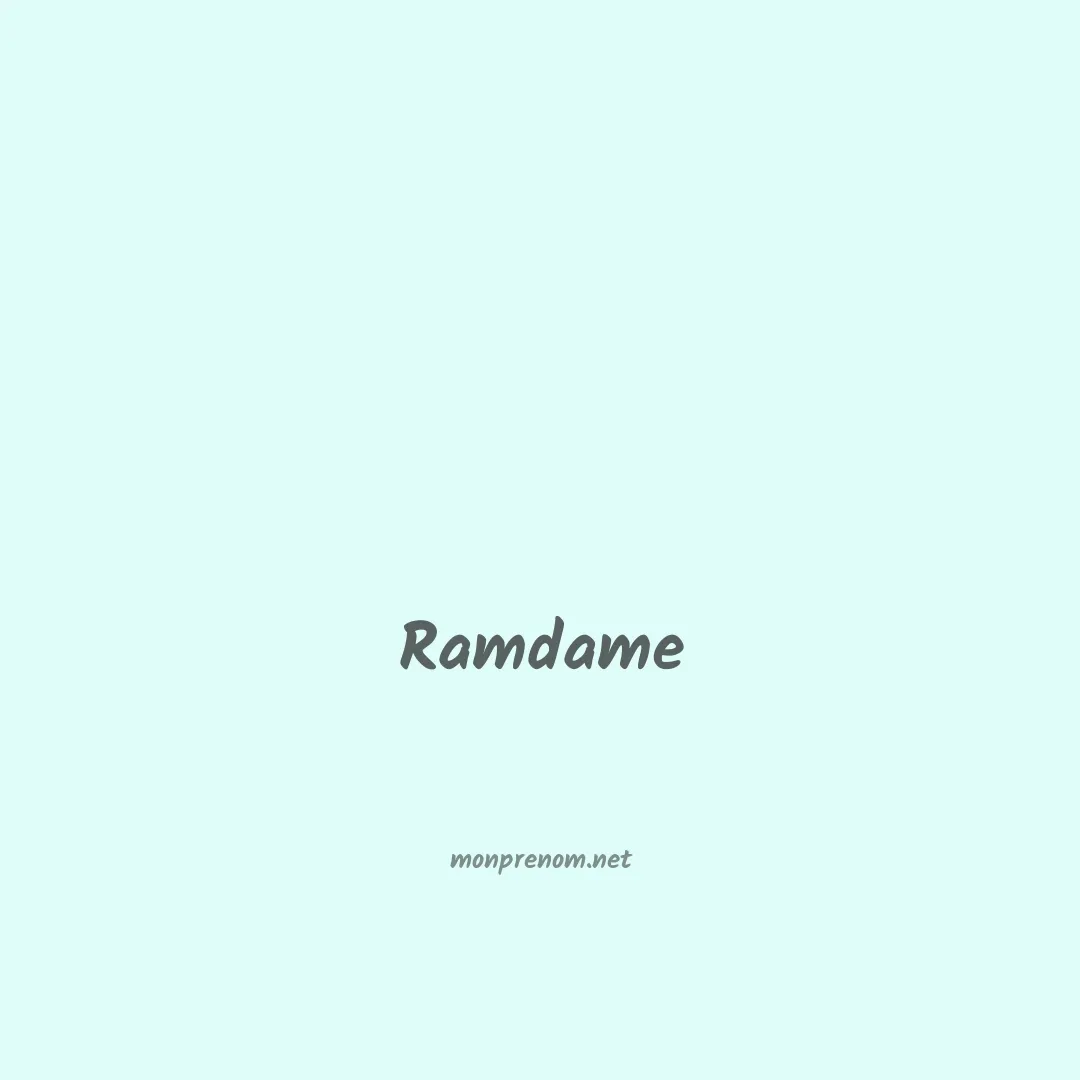 Ramdame en chinois