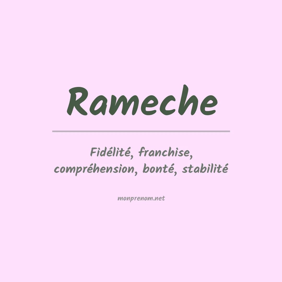 Signification du prénom Rameche