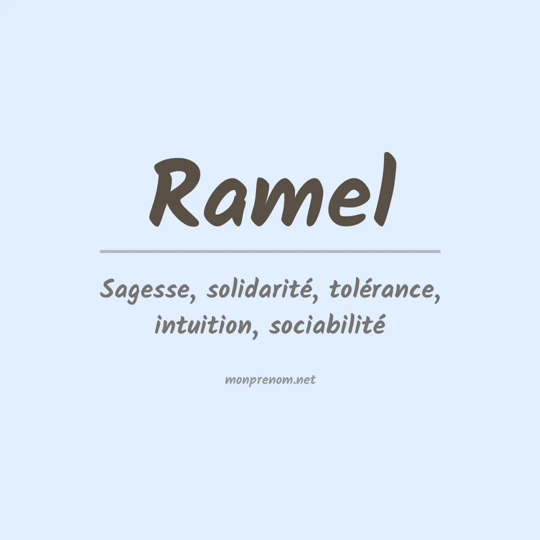 Prénom Ramel