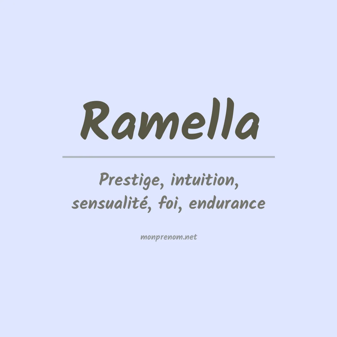 Prénom Ramella