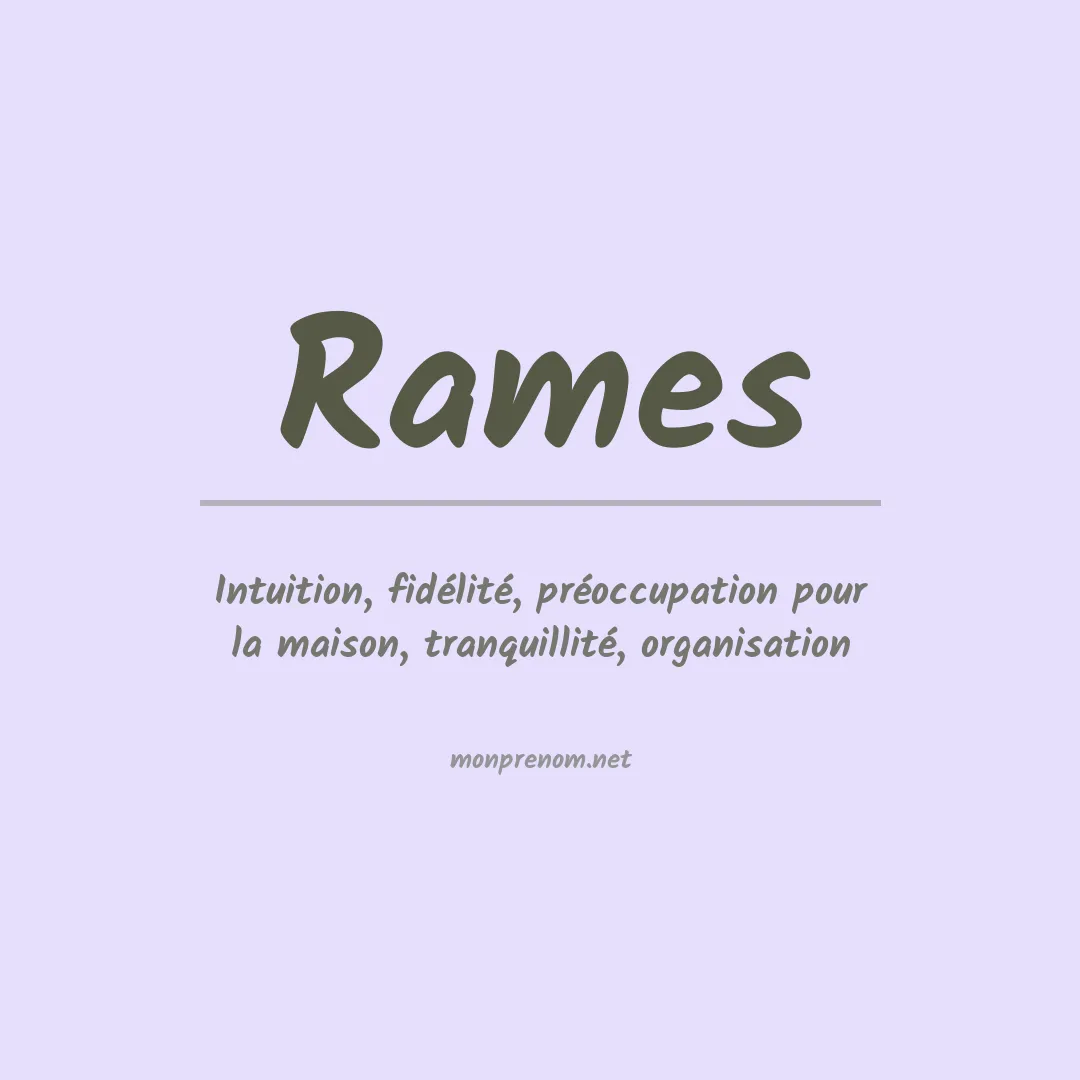Prénom Rames
