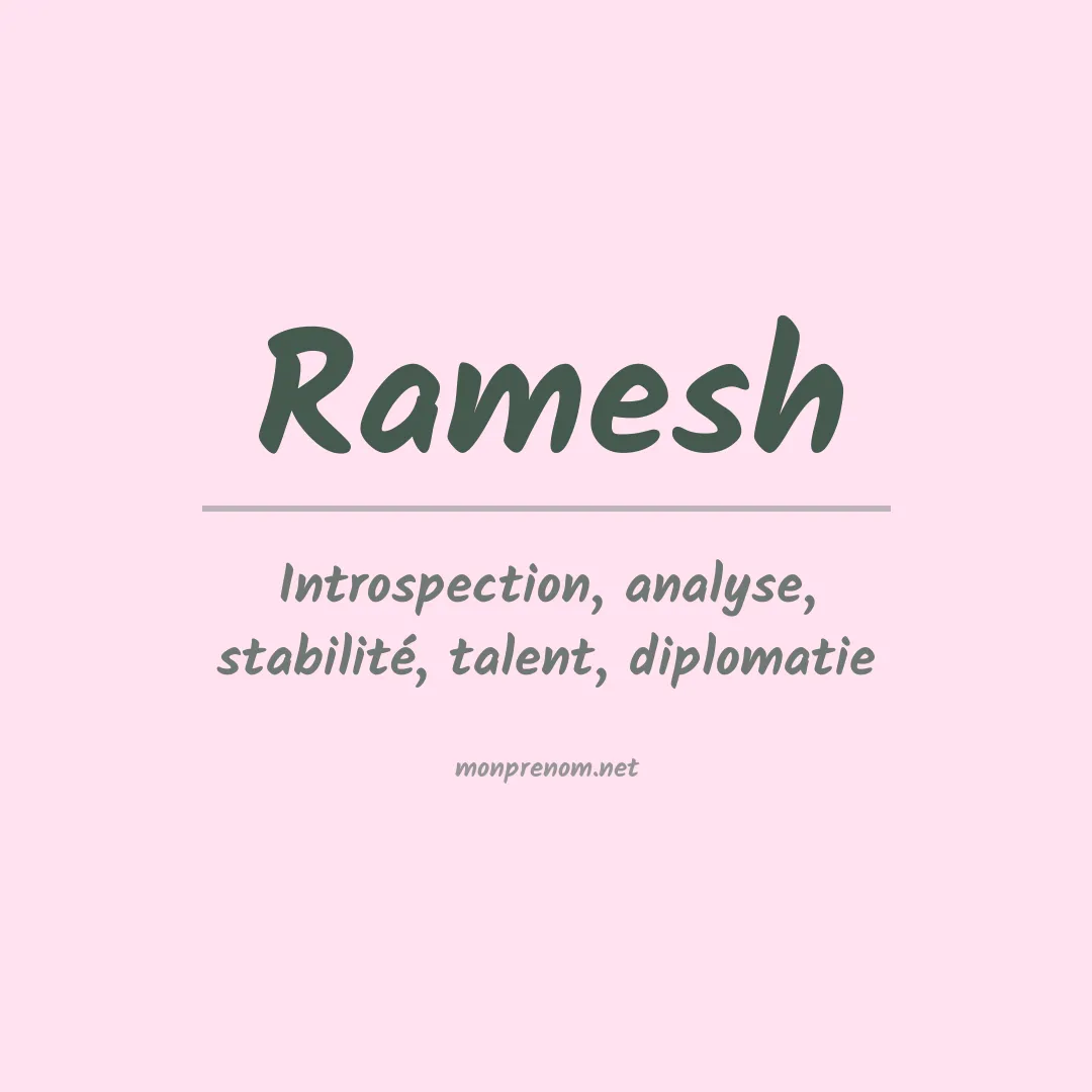 Prénom Ramesh