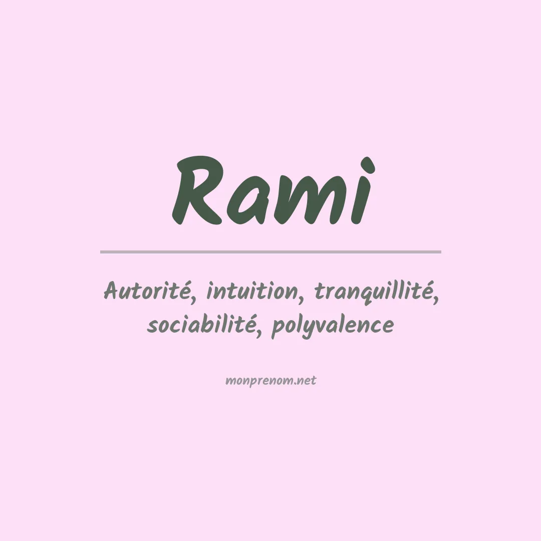Prénom Rami