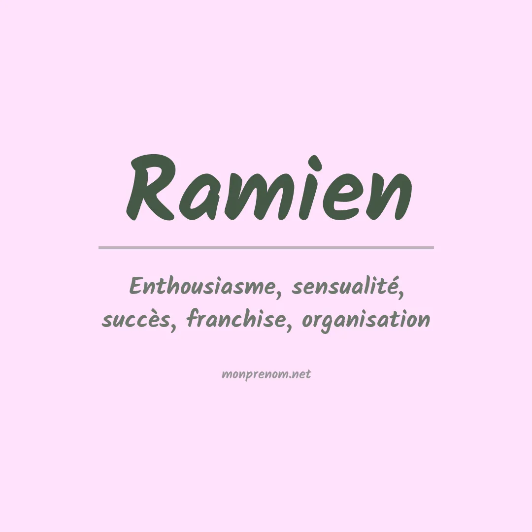Signification du prénom Ramien