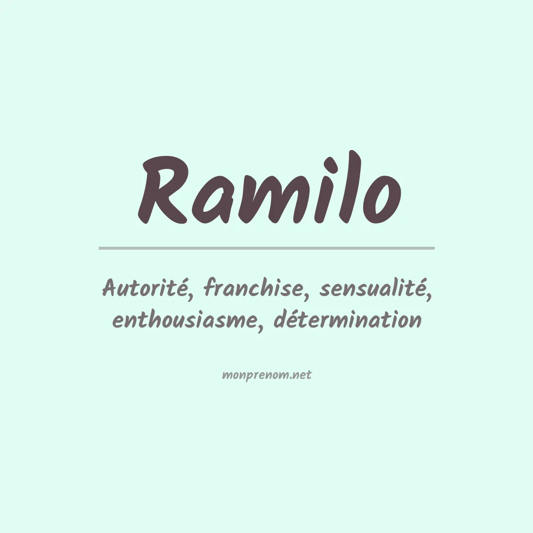Prénom Ramilo