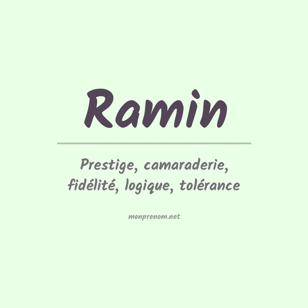 Prénom Ramin