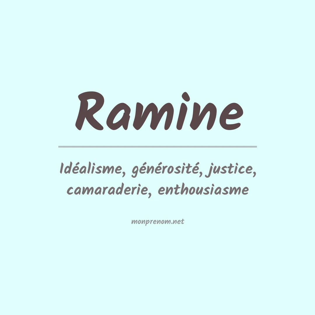 Prénom Ramine