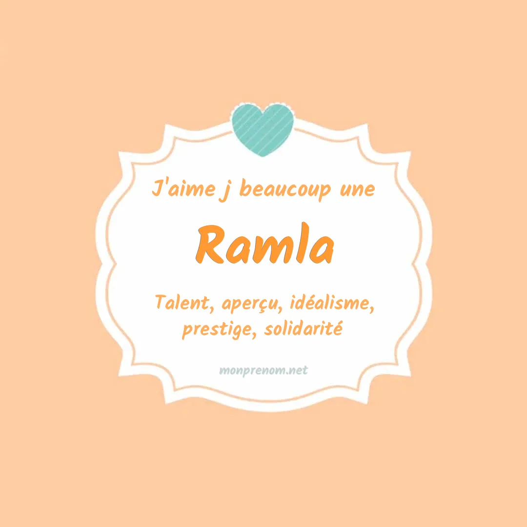 J'aime beaucoup Ramla