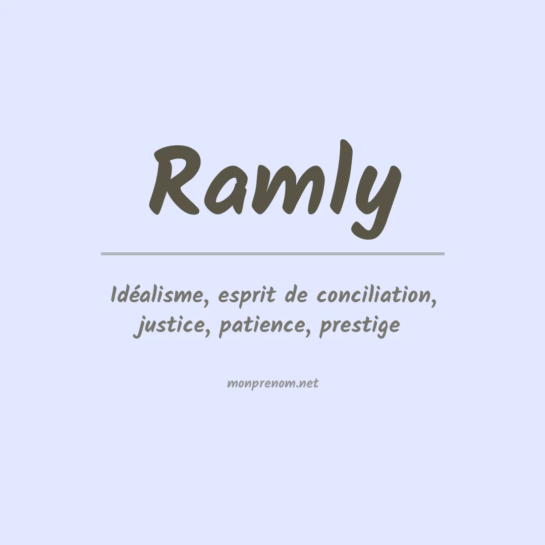 Signification du prénom Ramly