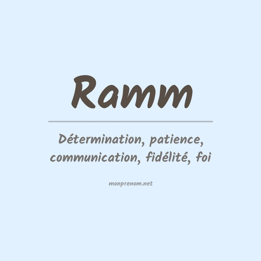 Prénom Ramm