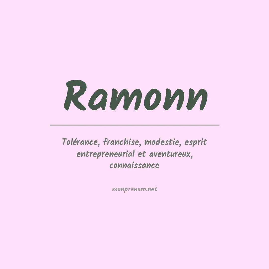 Prénom Ramonn