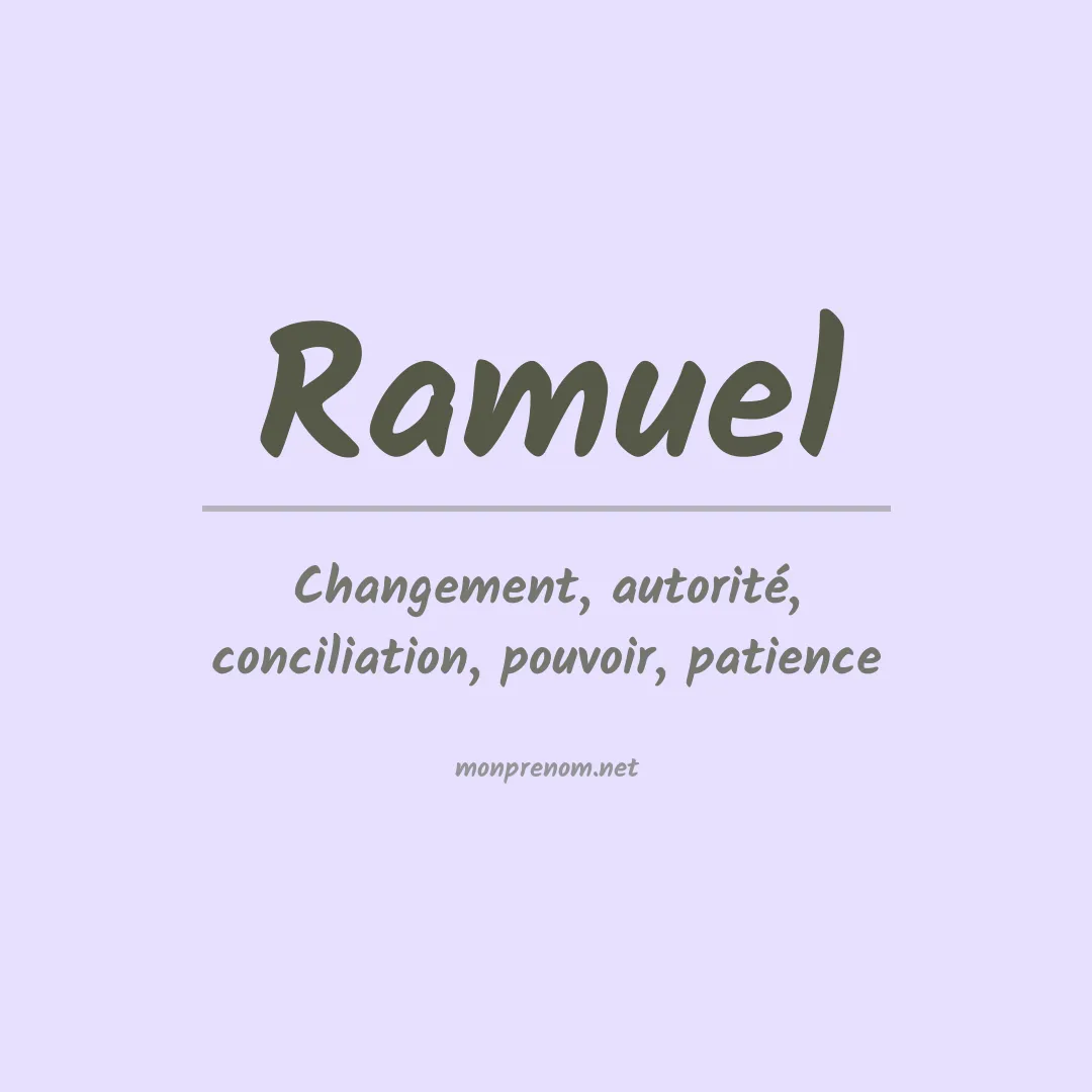 Signification du prénom Ramuel