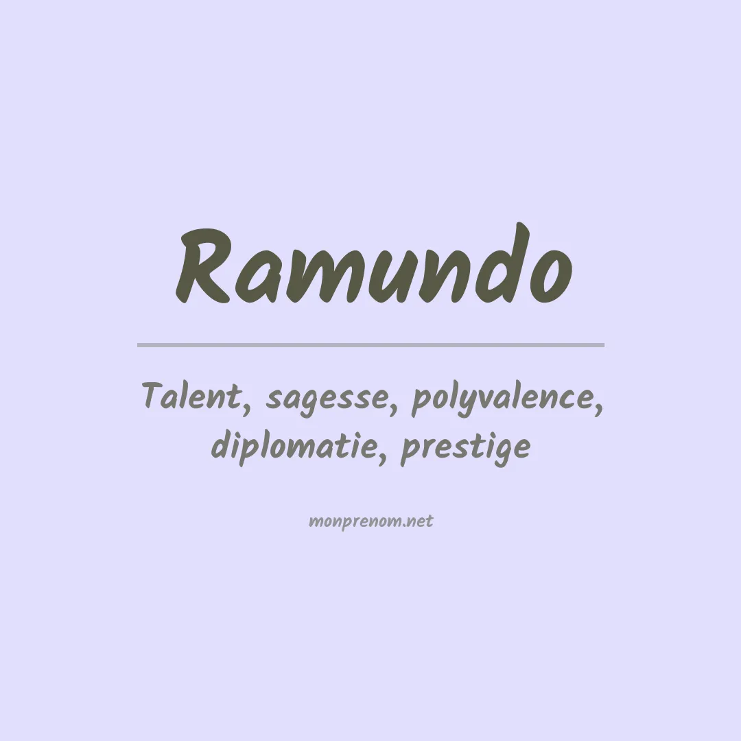 Prénom Ramundo