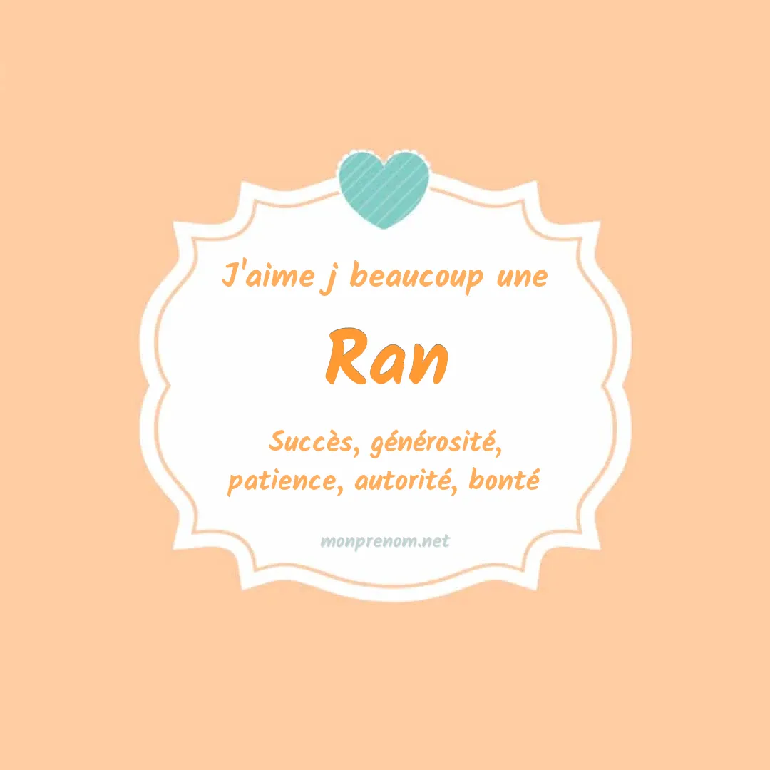 J'aime beaucoup Ran