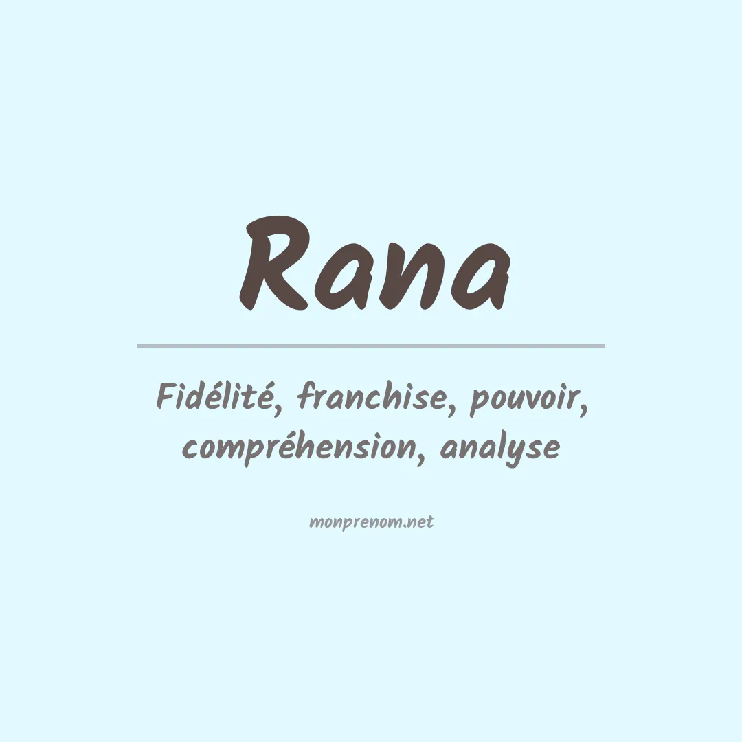 Prénom Rana