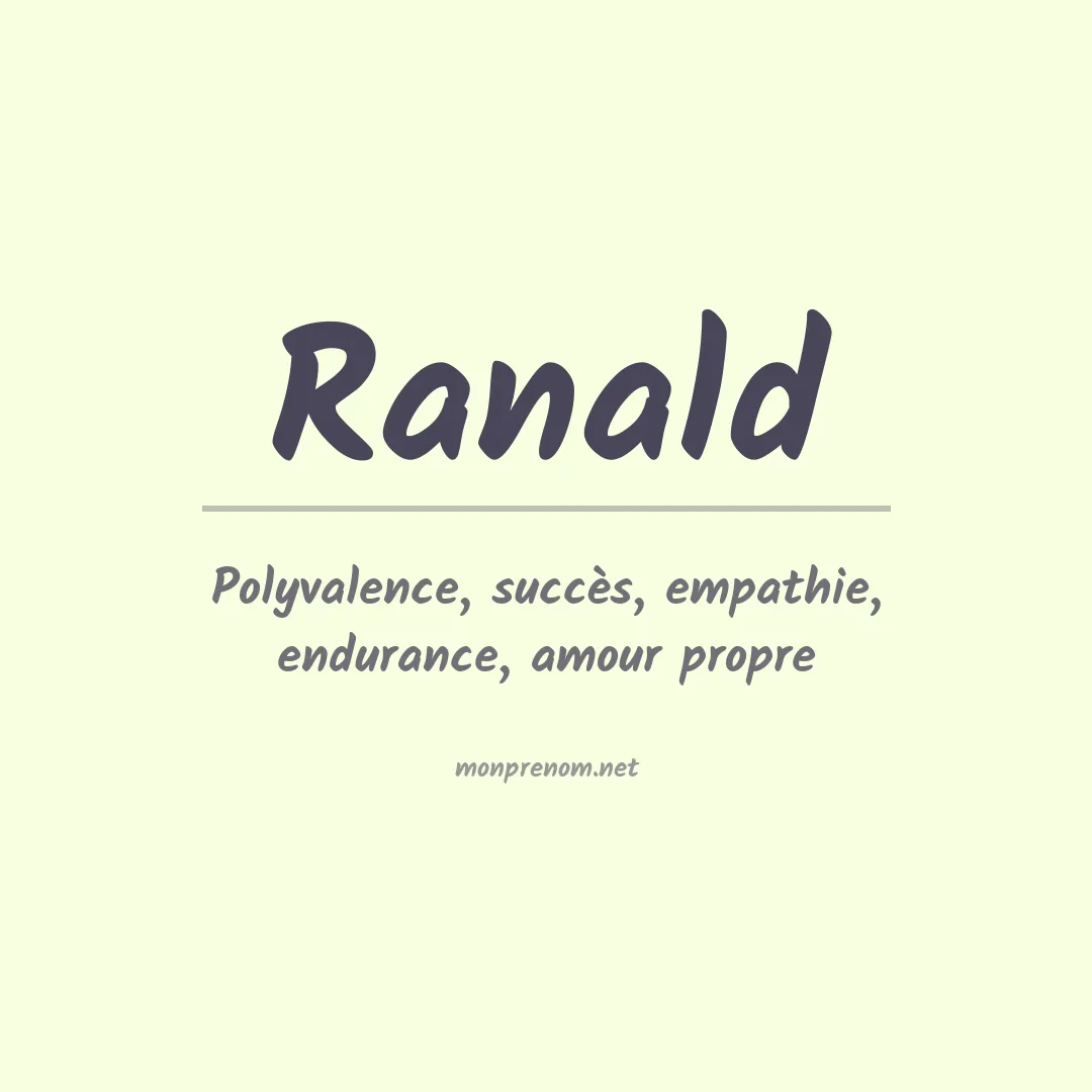 Prénom Ranald