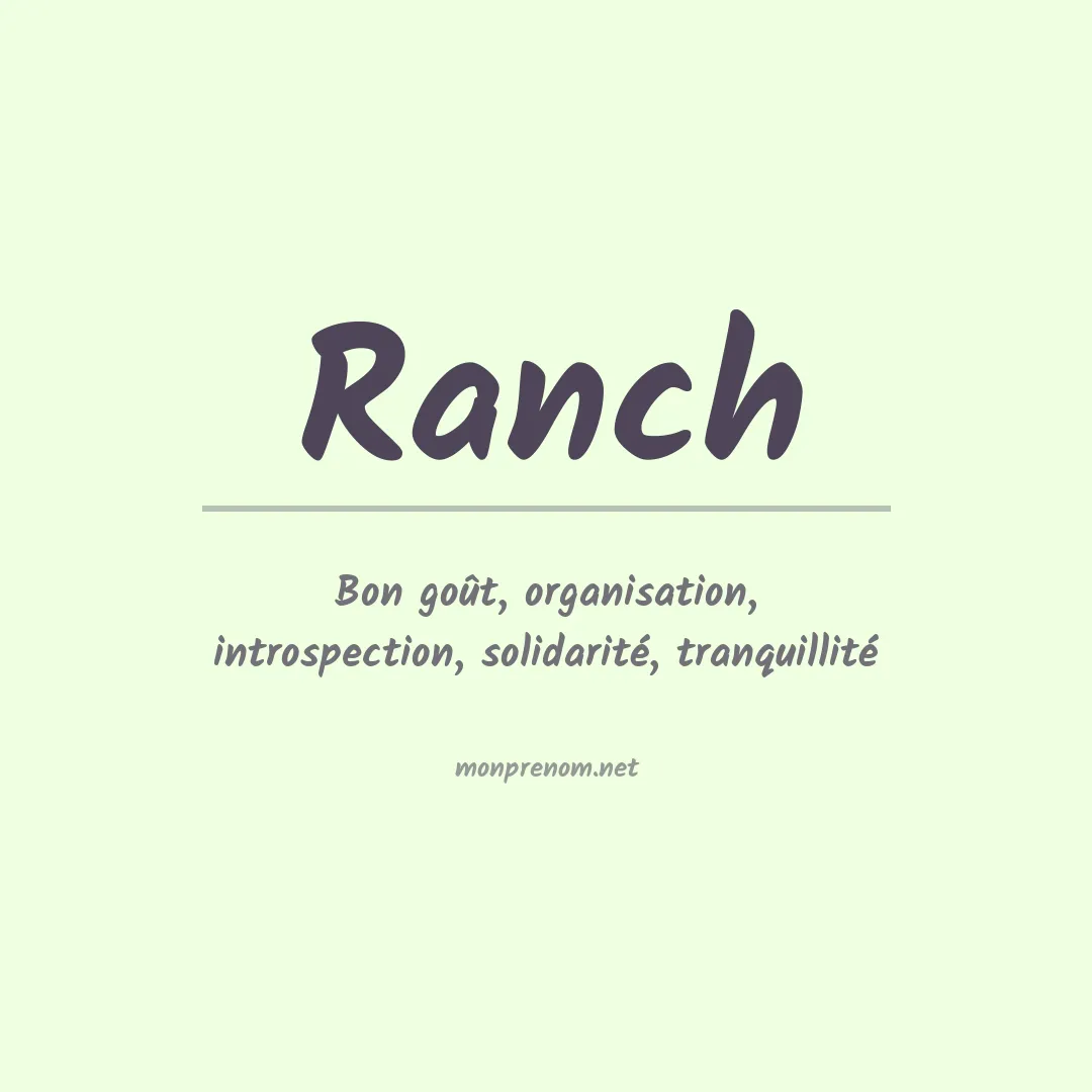 Prénom Ranch