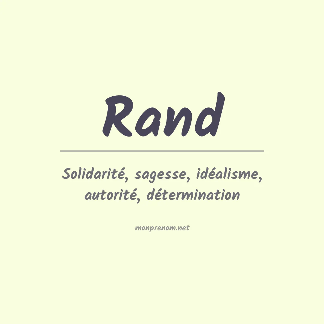 Prénom Rand