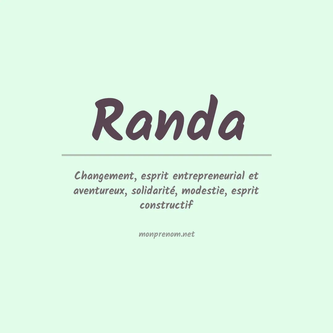 Prénom Randa