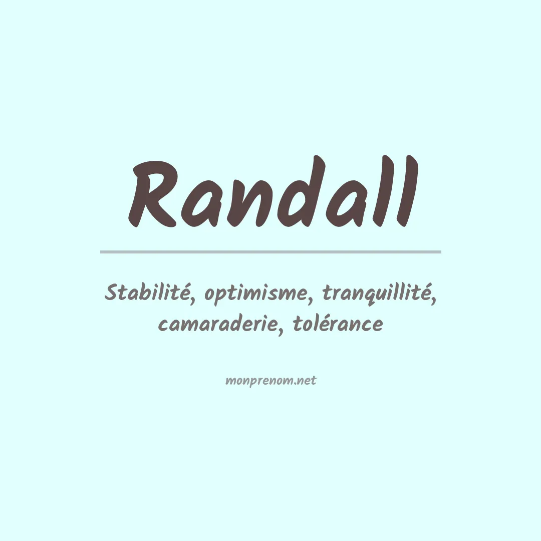 Prénom Randall