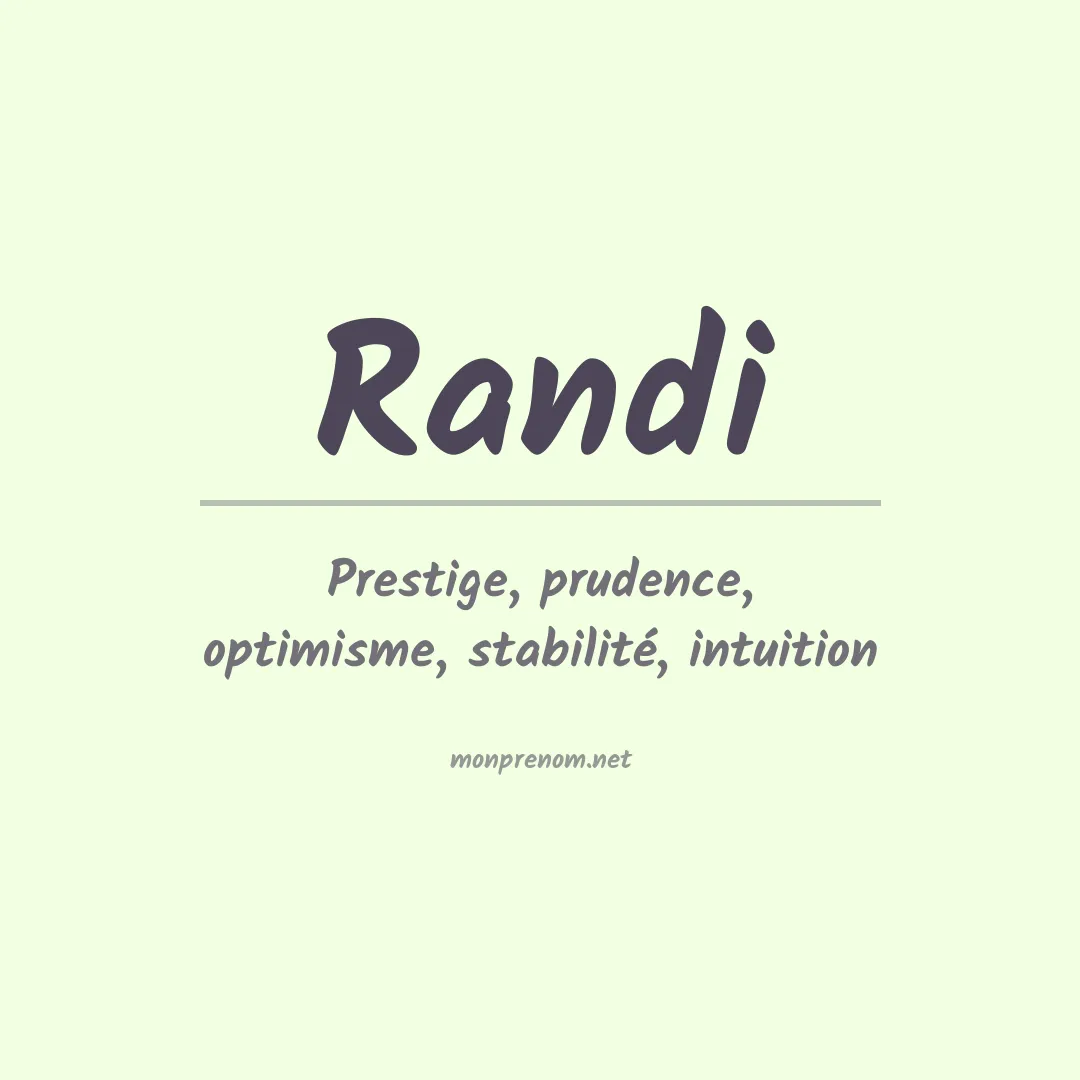 Prénom Randi