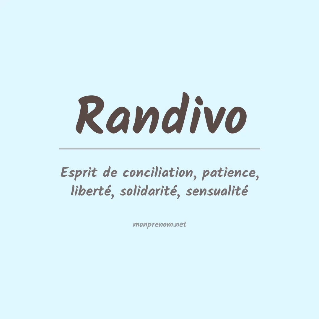 Signification du prénom Randivo