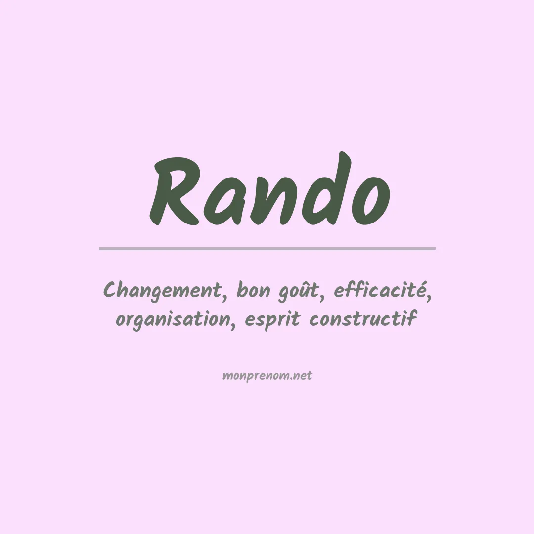 Prénom Rando