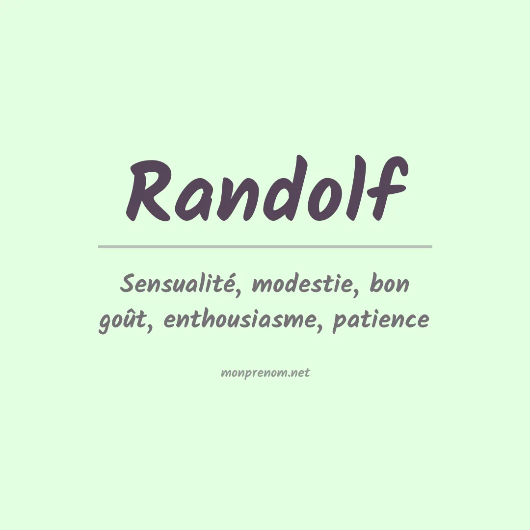 Prénom Randolf