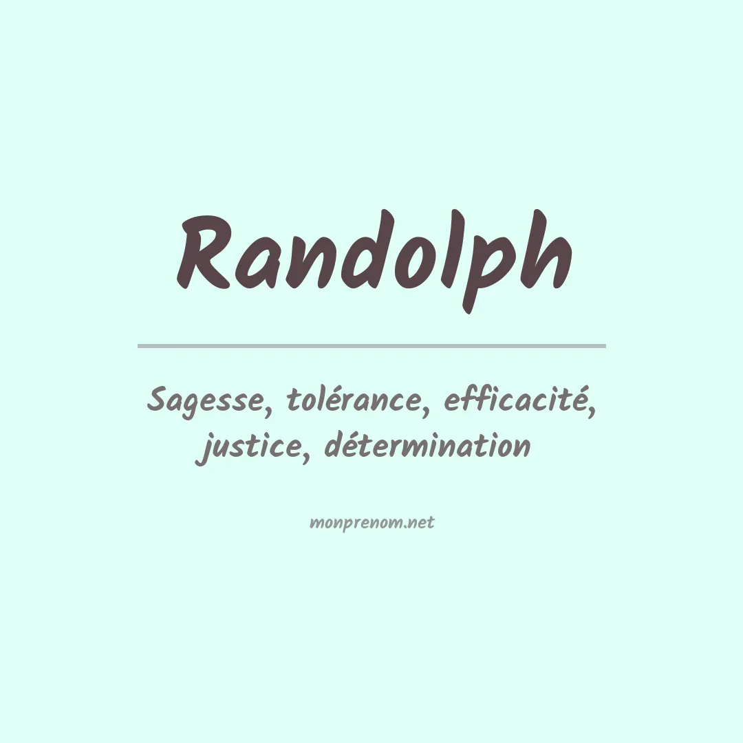Prénom Randolph