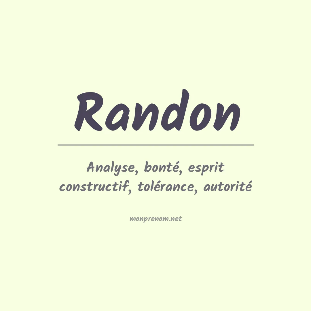 Prénom Randon