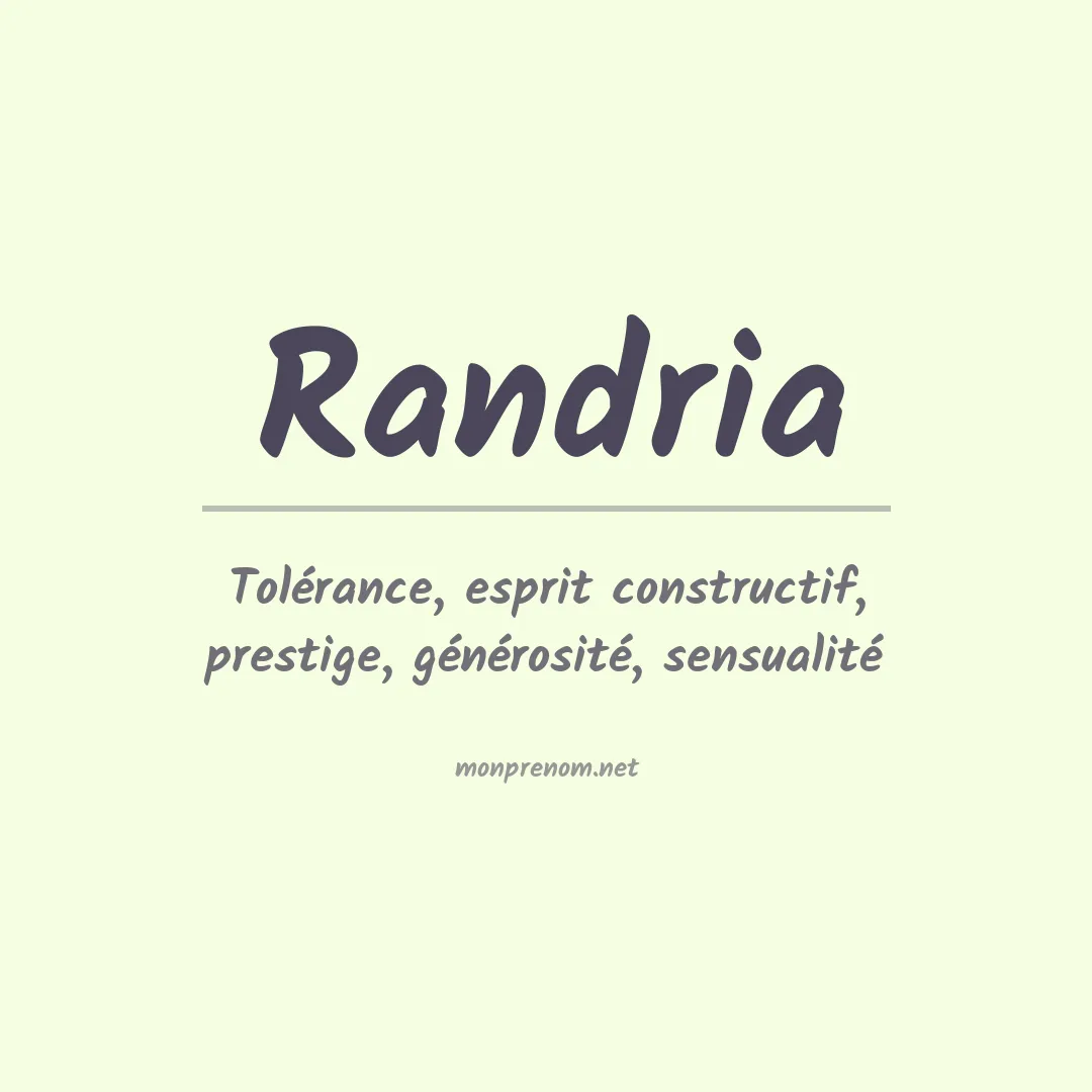 Prénom Randria