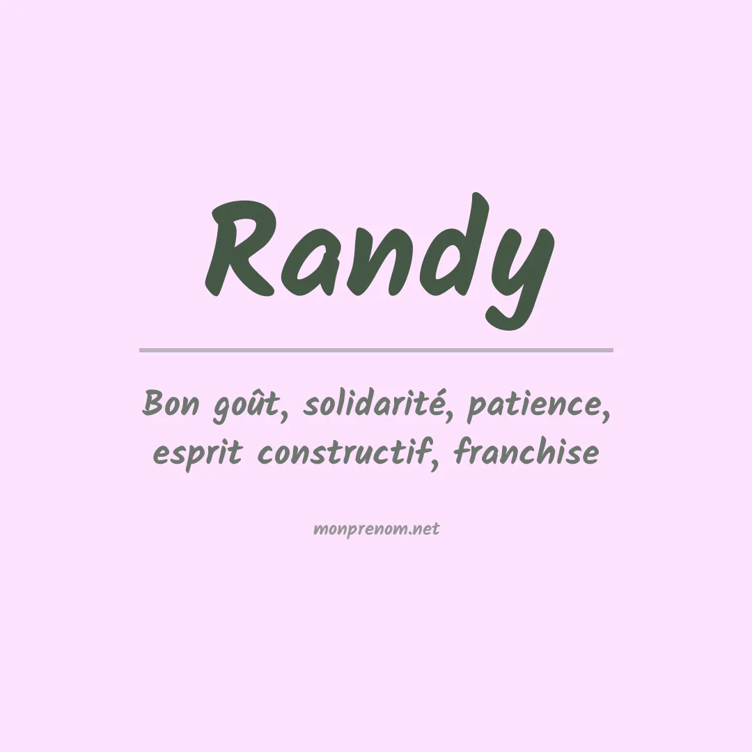 Prénom Randy