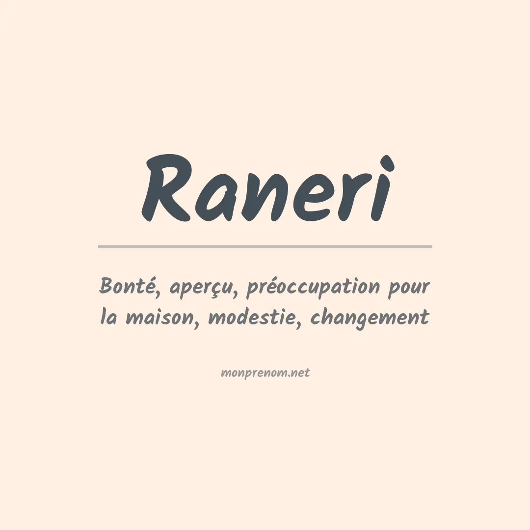 Prénom Raneri