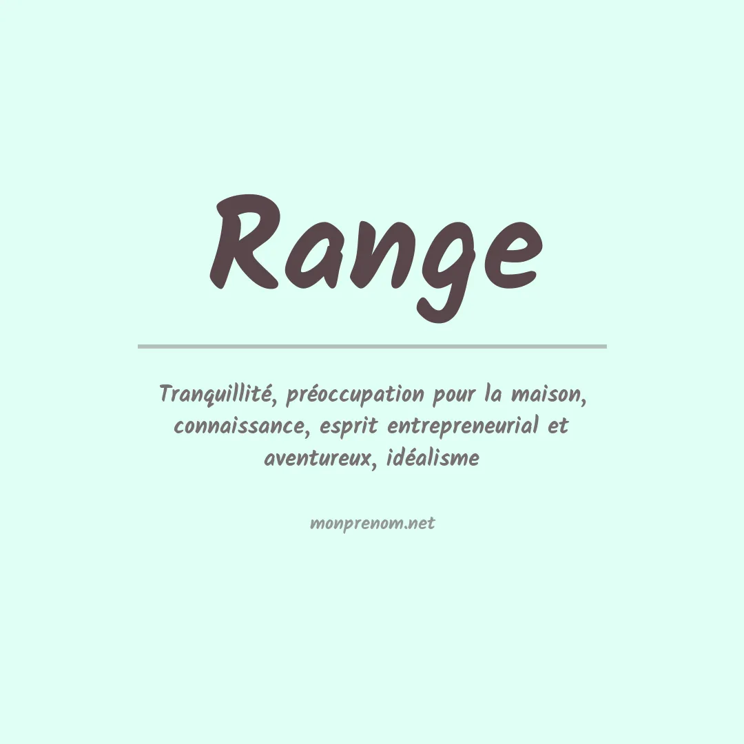 Prénom Range